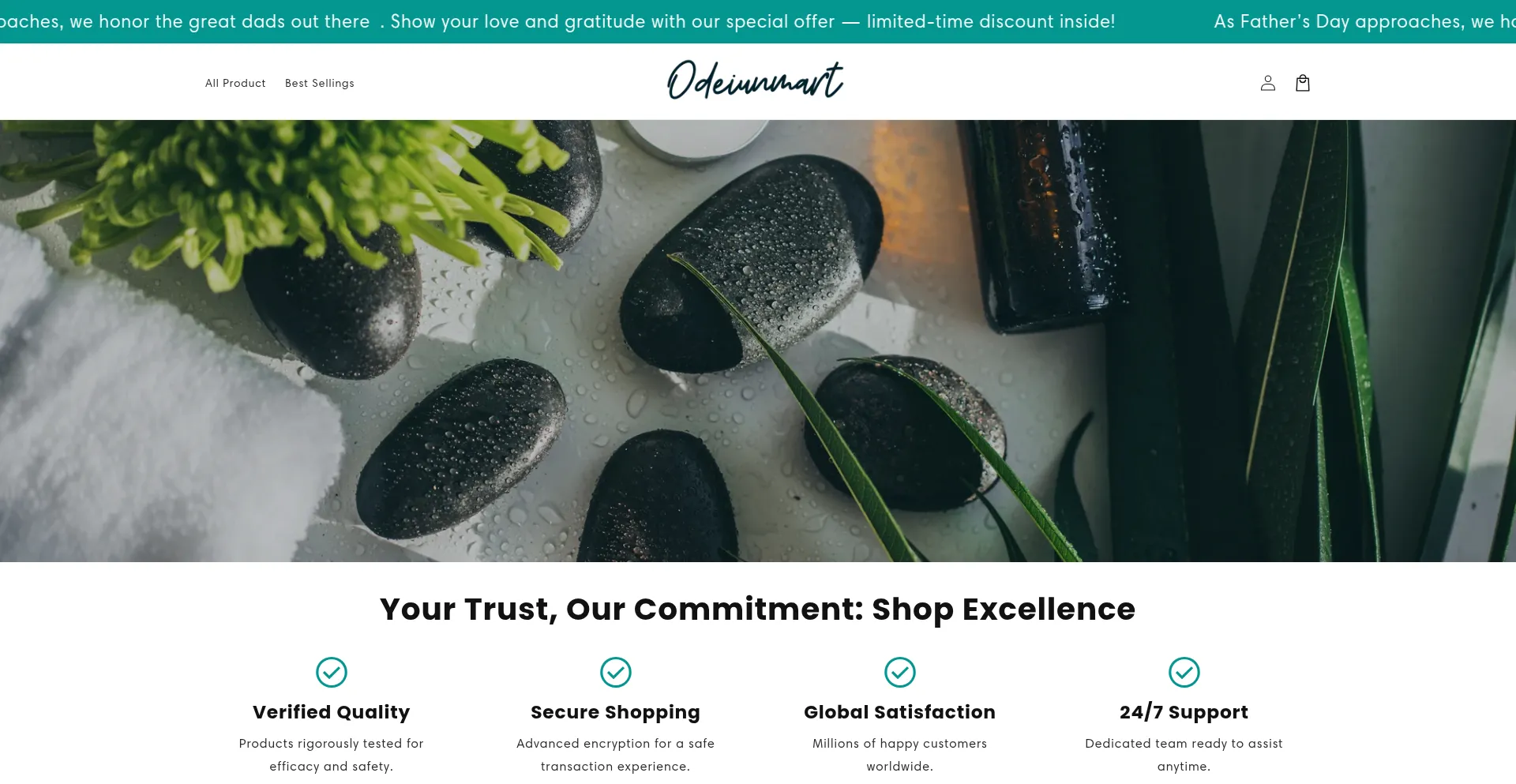 Website screenshot of Odeiunmart.com