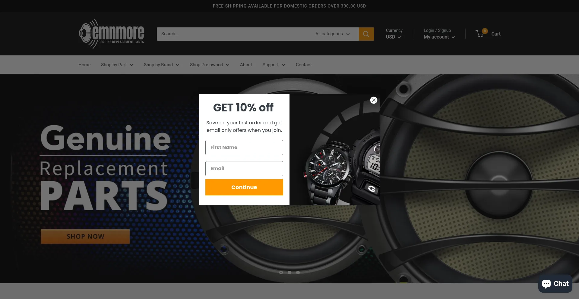 Website screenshot of Oemnmore.com
