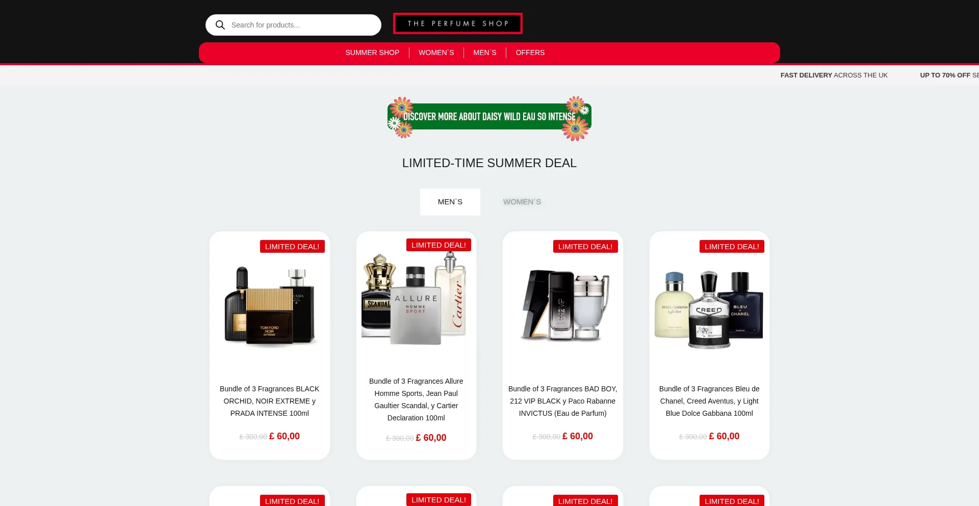Website screenshot of Offersluxuryperfumes.com