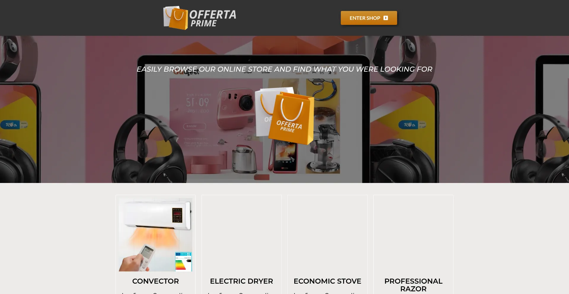 Website screenshot of Offertaxprime.com