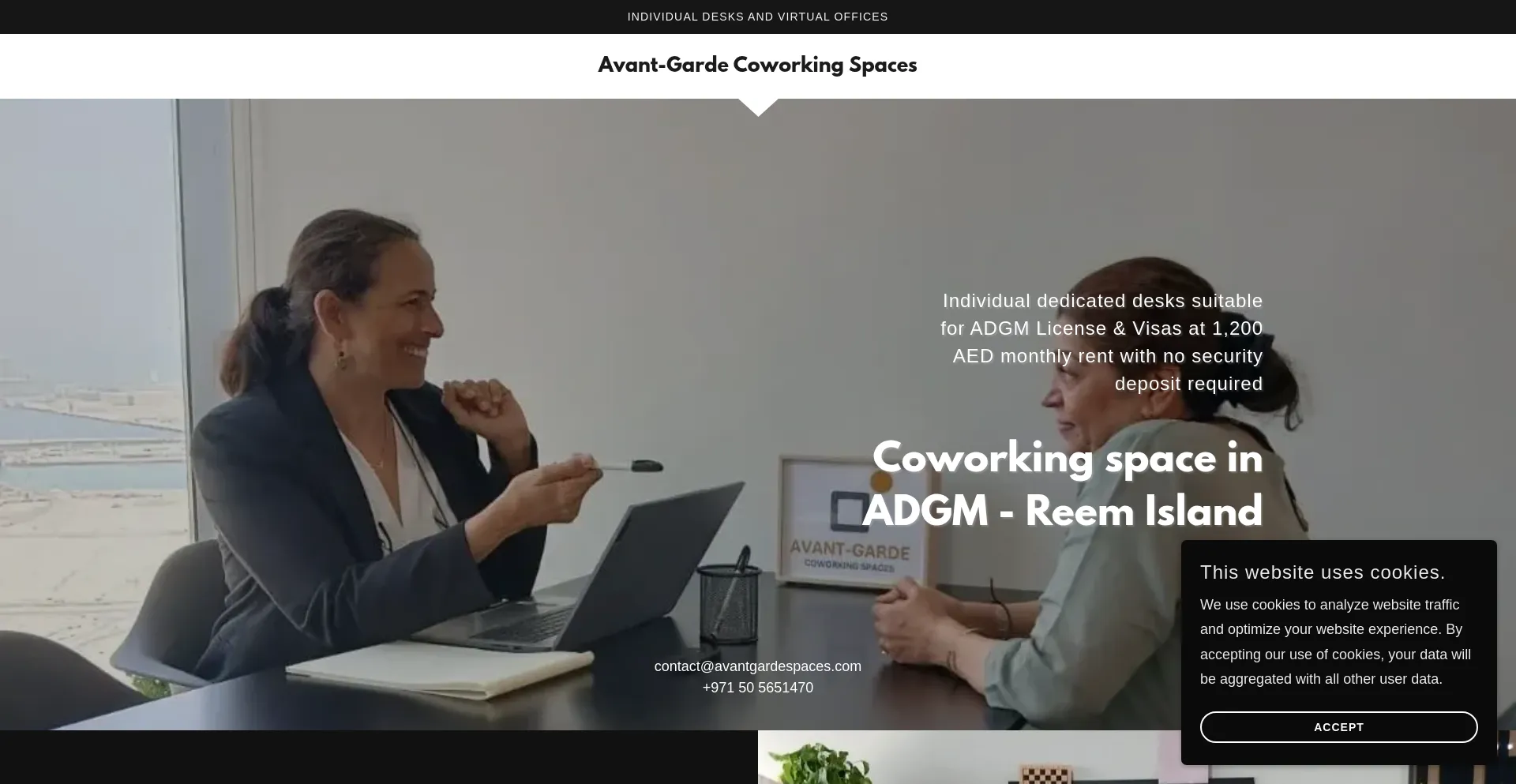 Website screenshot of Officeinabudhabi.com