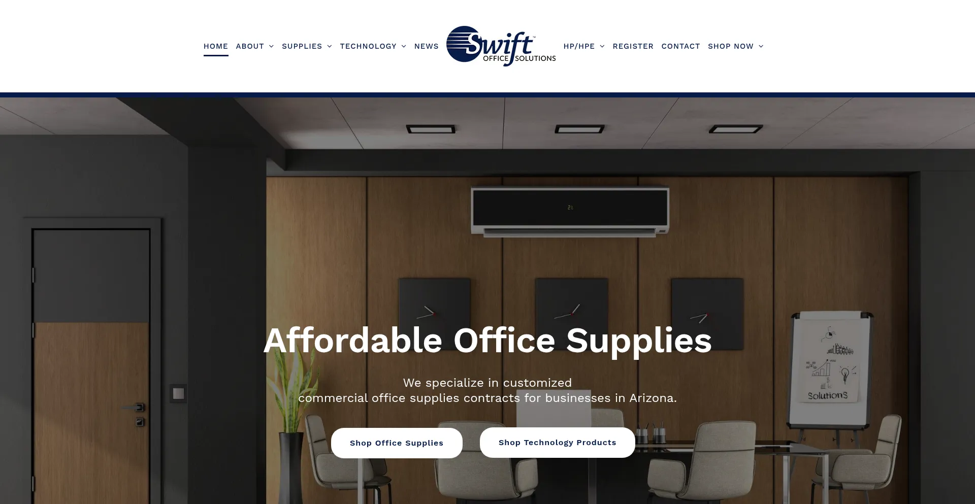 Website screenshot of Officesuppliesphoenix.com