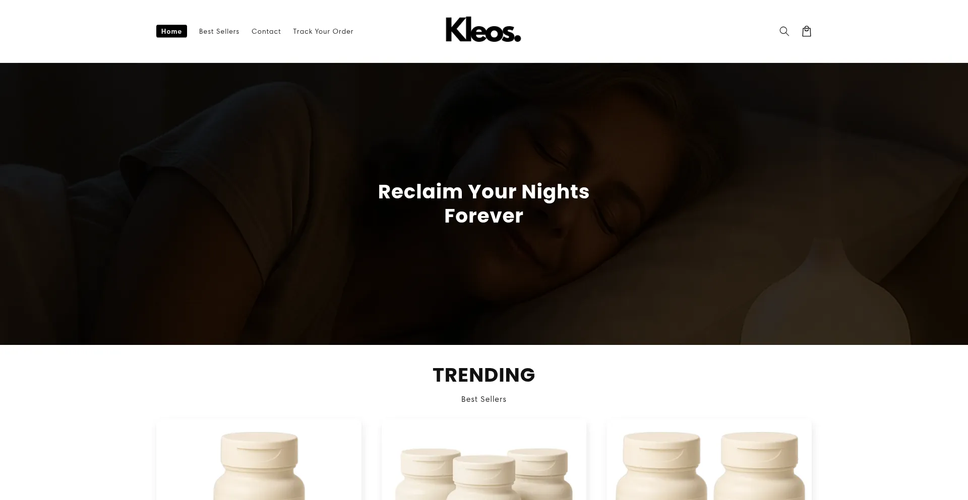 Website screenshot of Officialkleos.com
