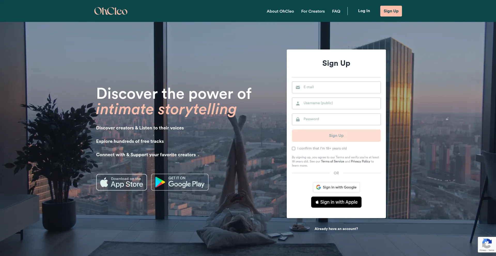 Website screenshot of Ohcleo.com