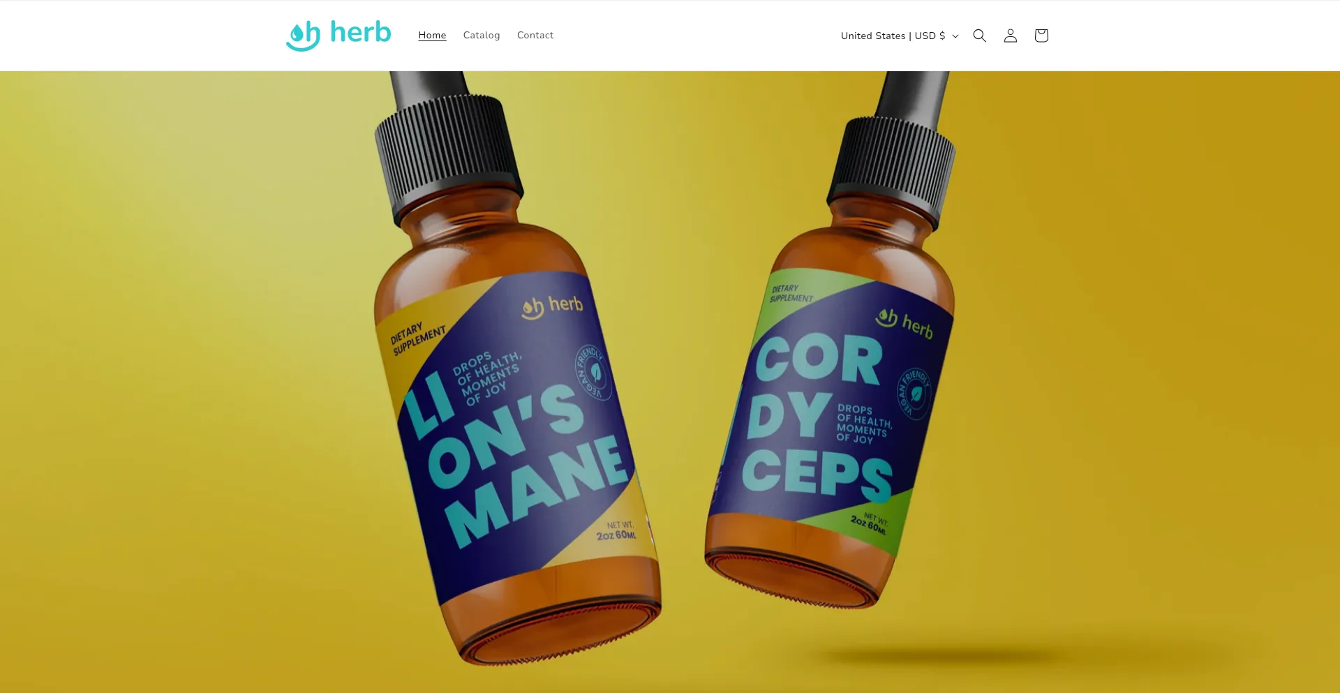 Website screenshot of Ohherb.com