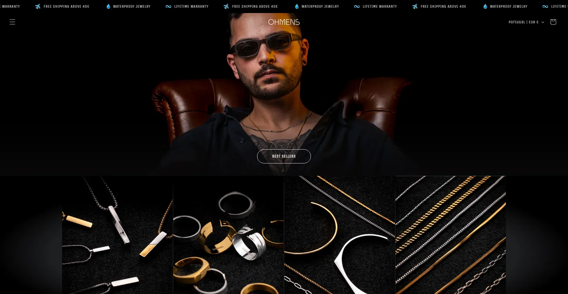 Website screenshot of Ohmens.com