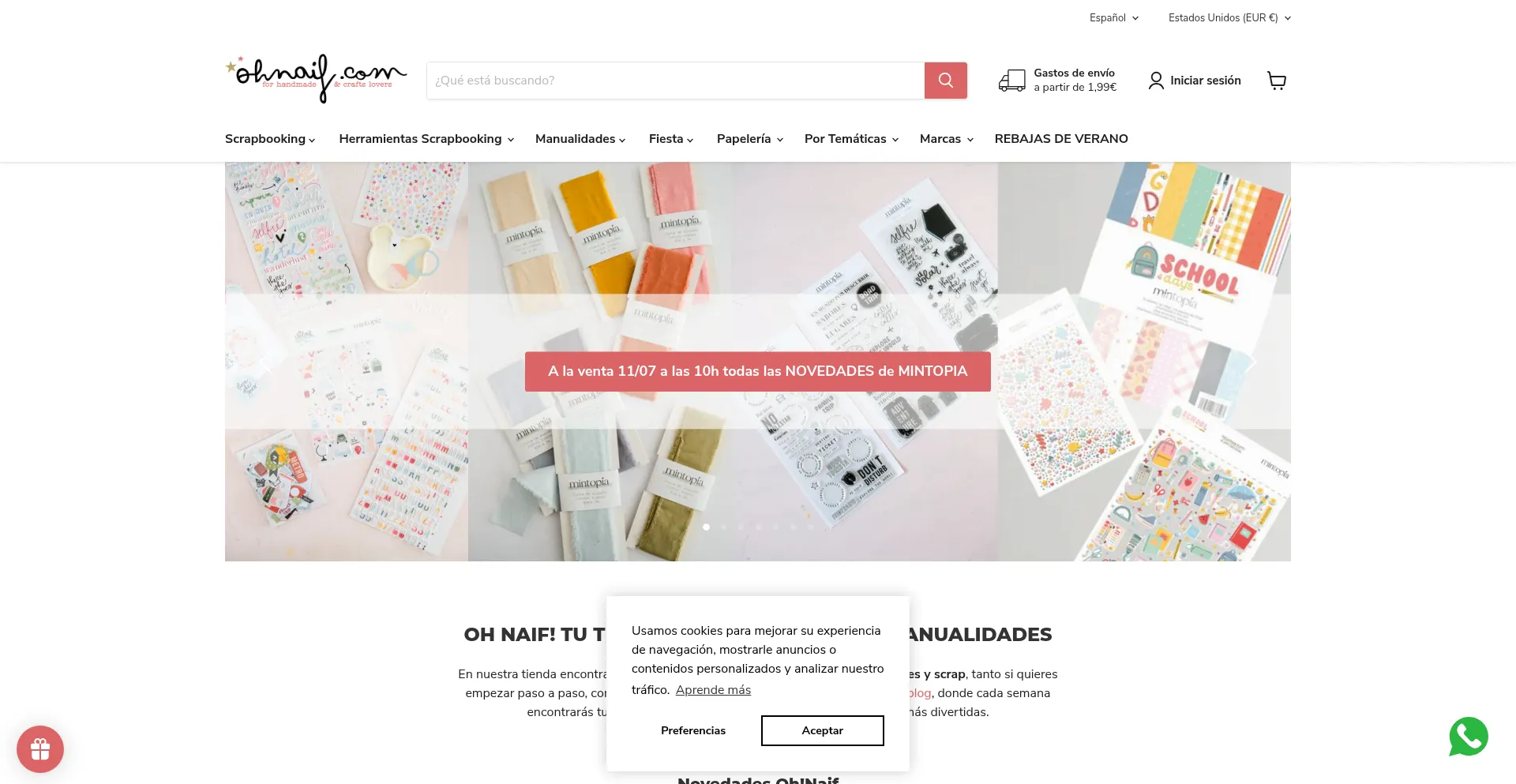 Website screenshot of Ohnaif.com