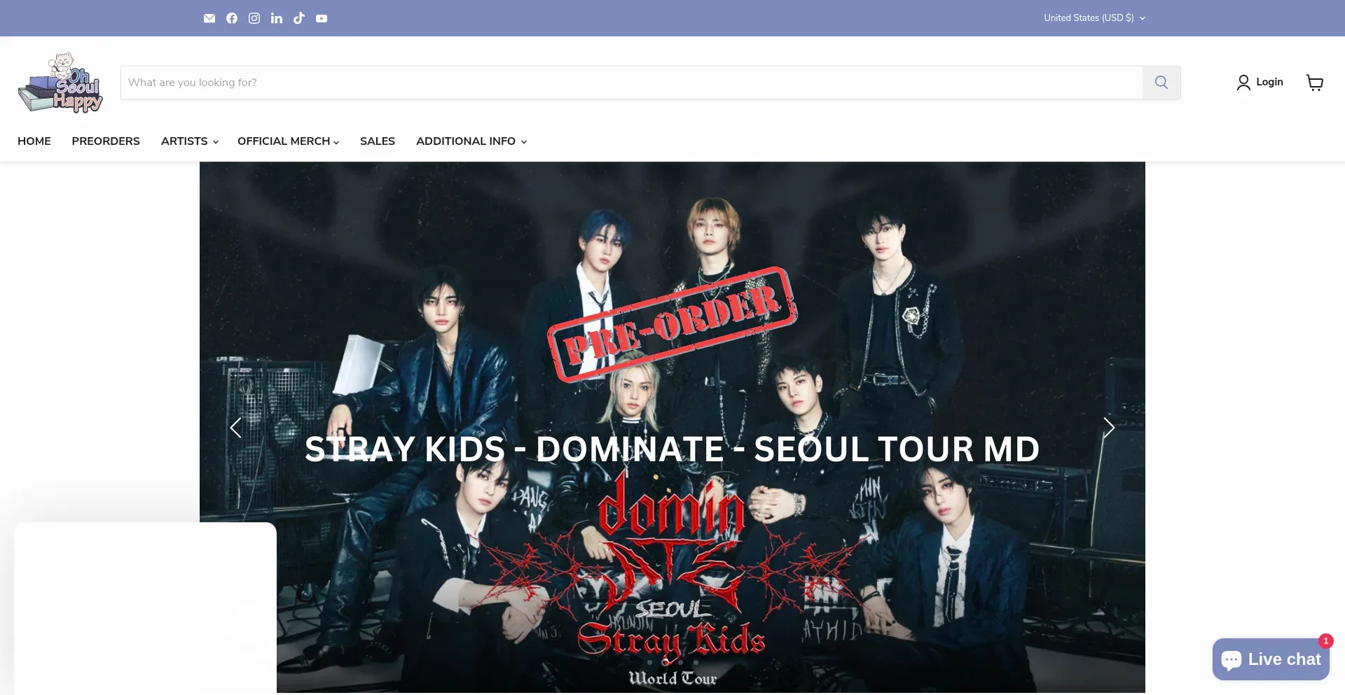 Website screenshot of Ohseoulhappy.com