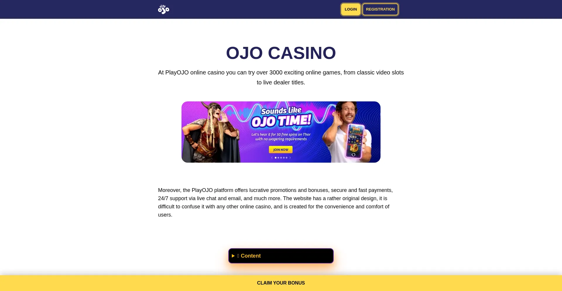 Ojocasino.ca