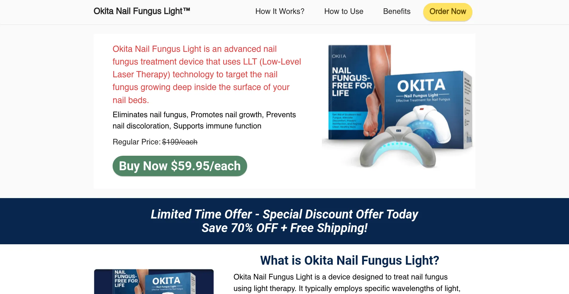 Okitanailfunguslight.com