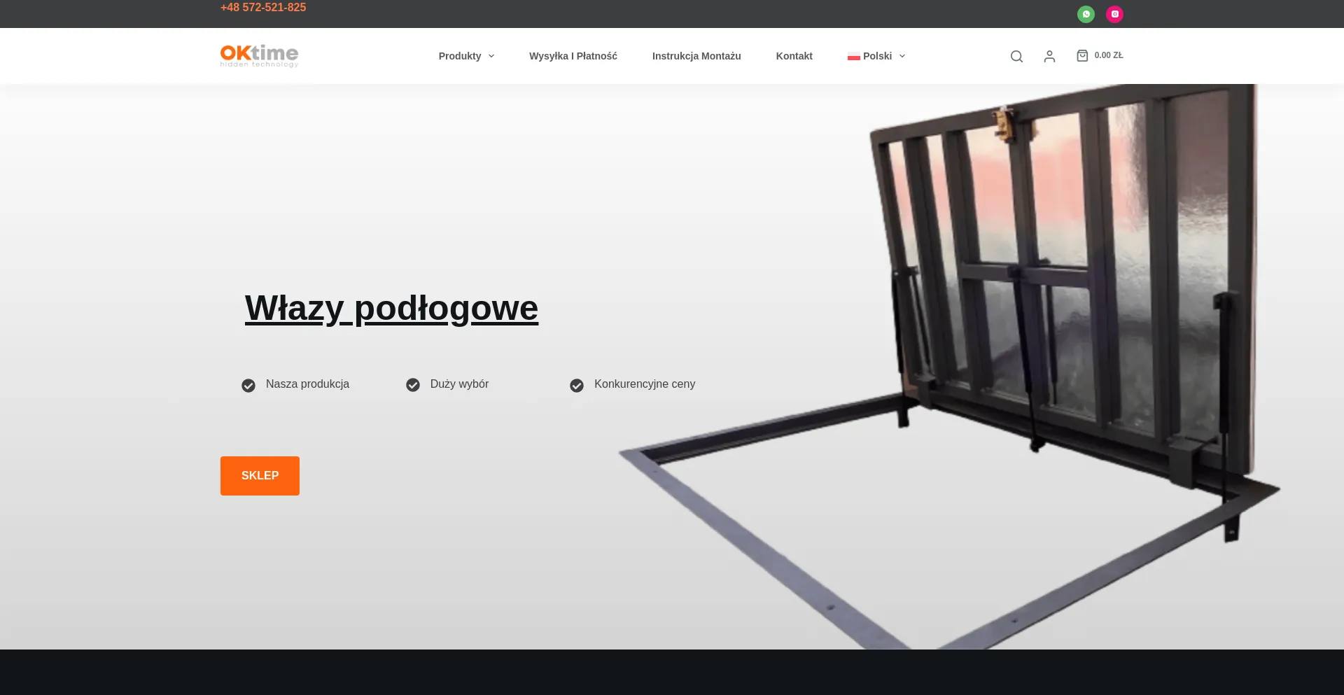 Website screenshot of Oktime.eu