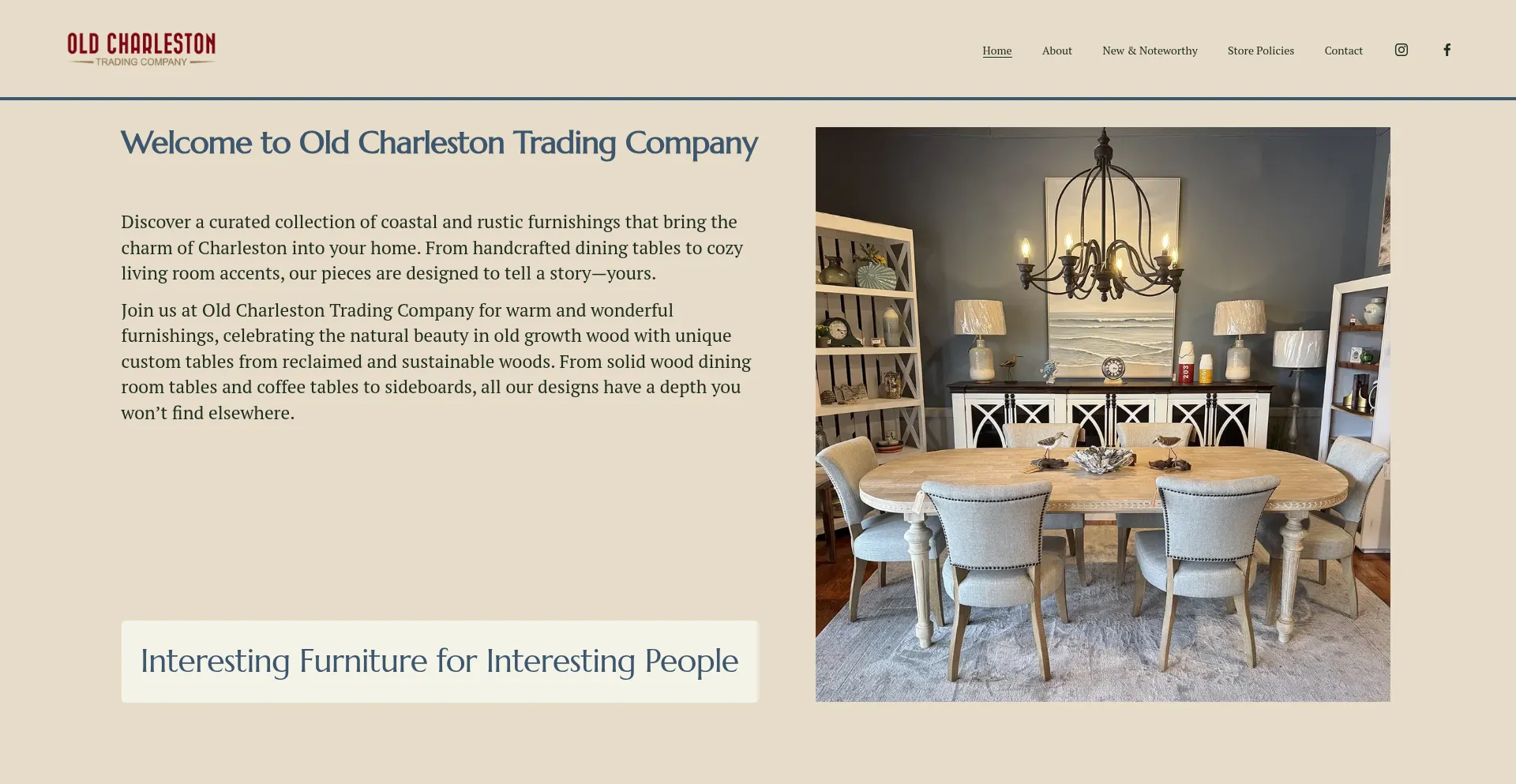 Oldcharlestontrading.com Screenshot