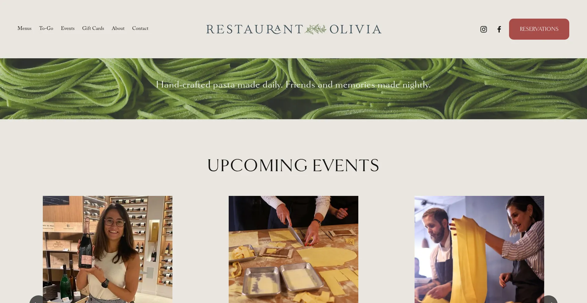 Website screenshot of Oliviadenver.com