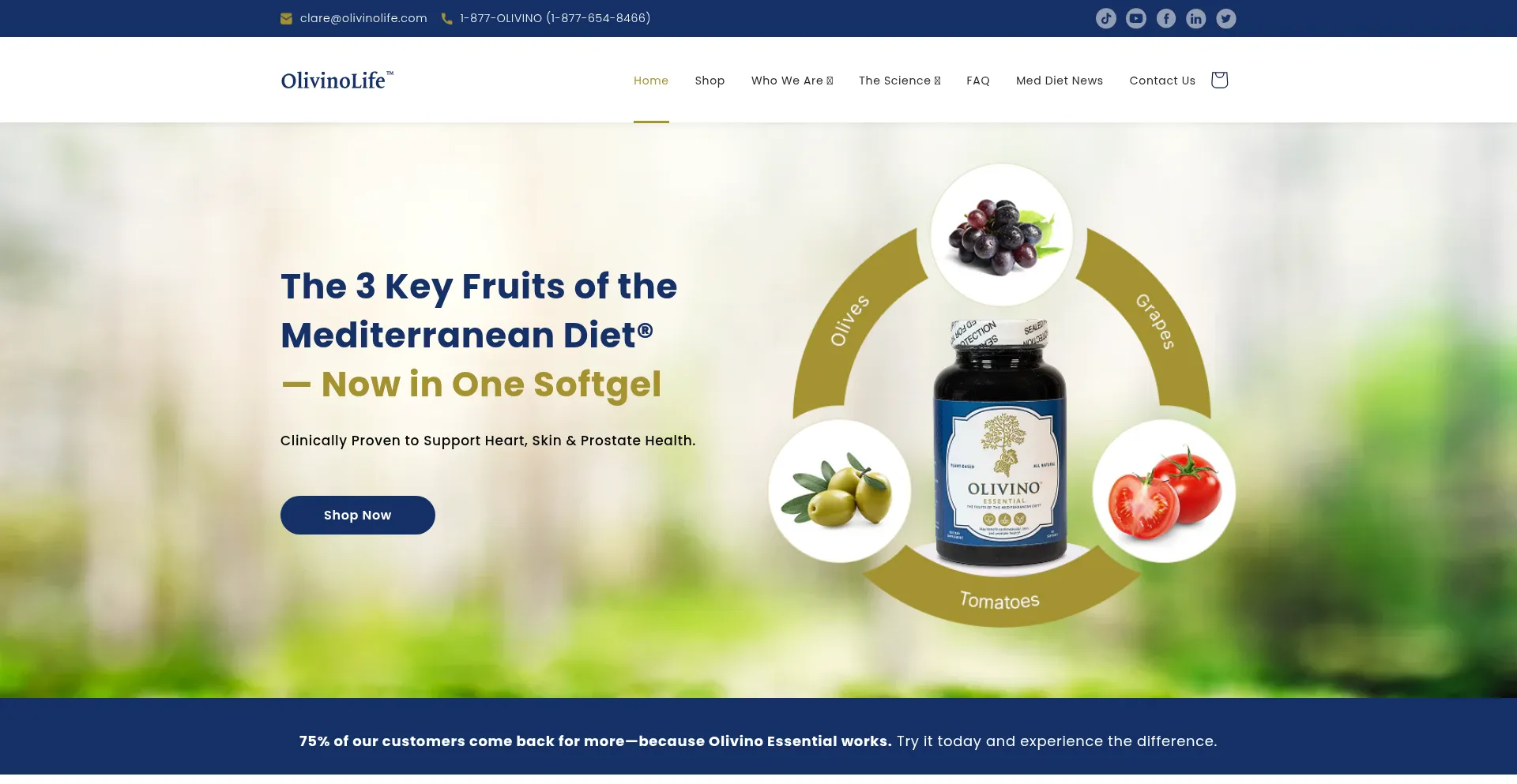 Olivinolife.com Screenshot