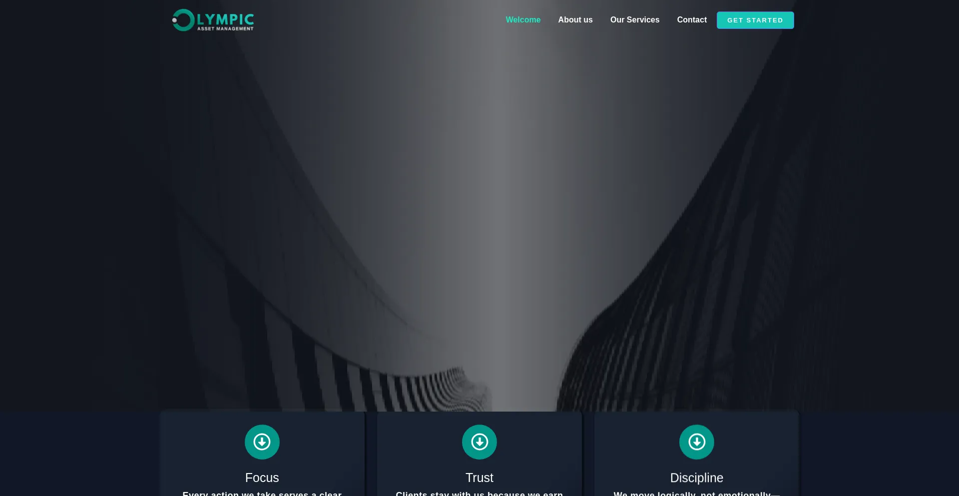 Website screenshot of Olympicassetmanagement.com