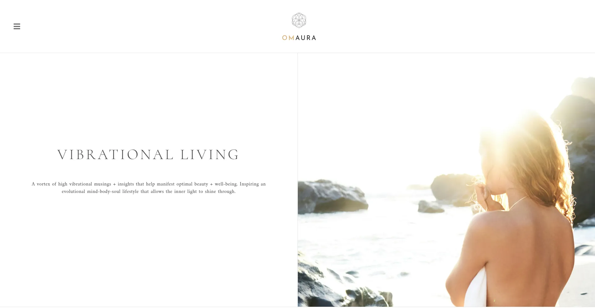 Website screenshot of Omaura.com