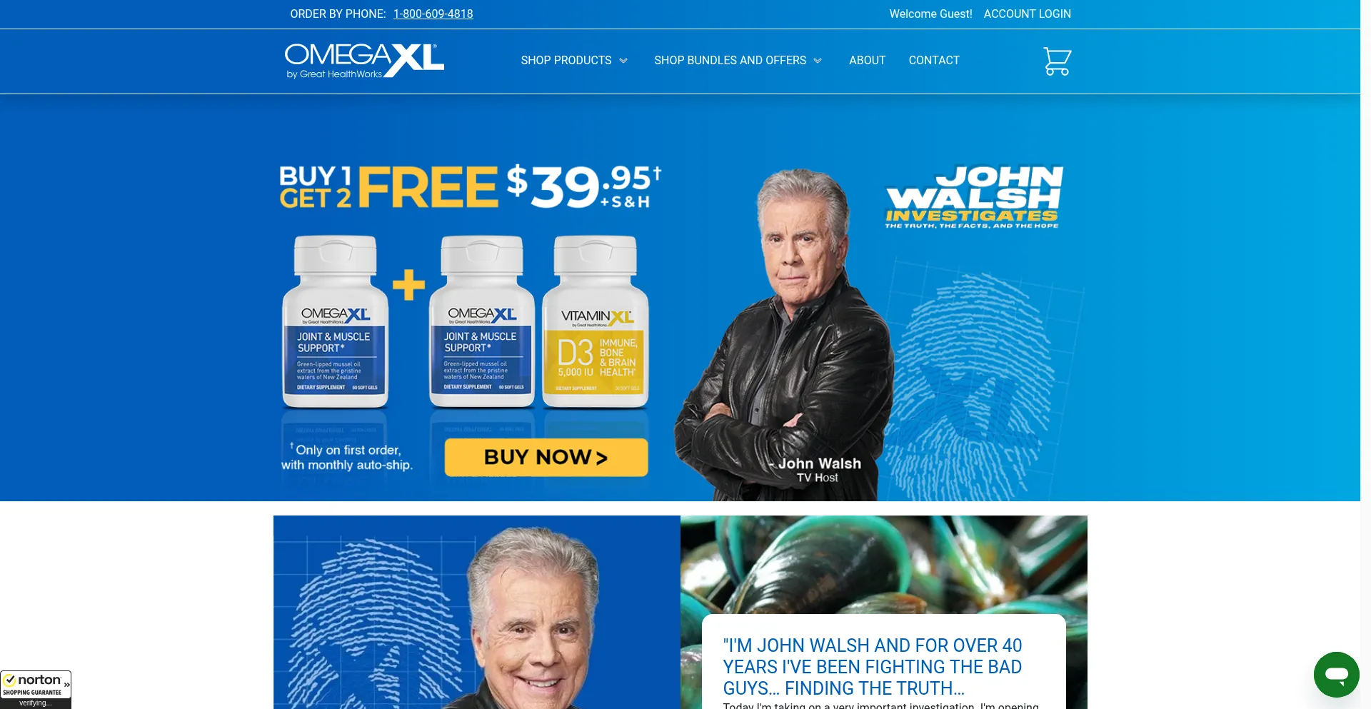 Website screenshot of Omegaxlwalsh.com