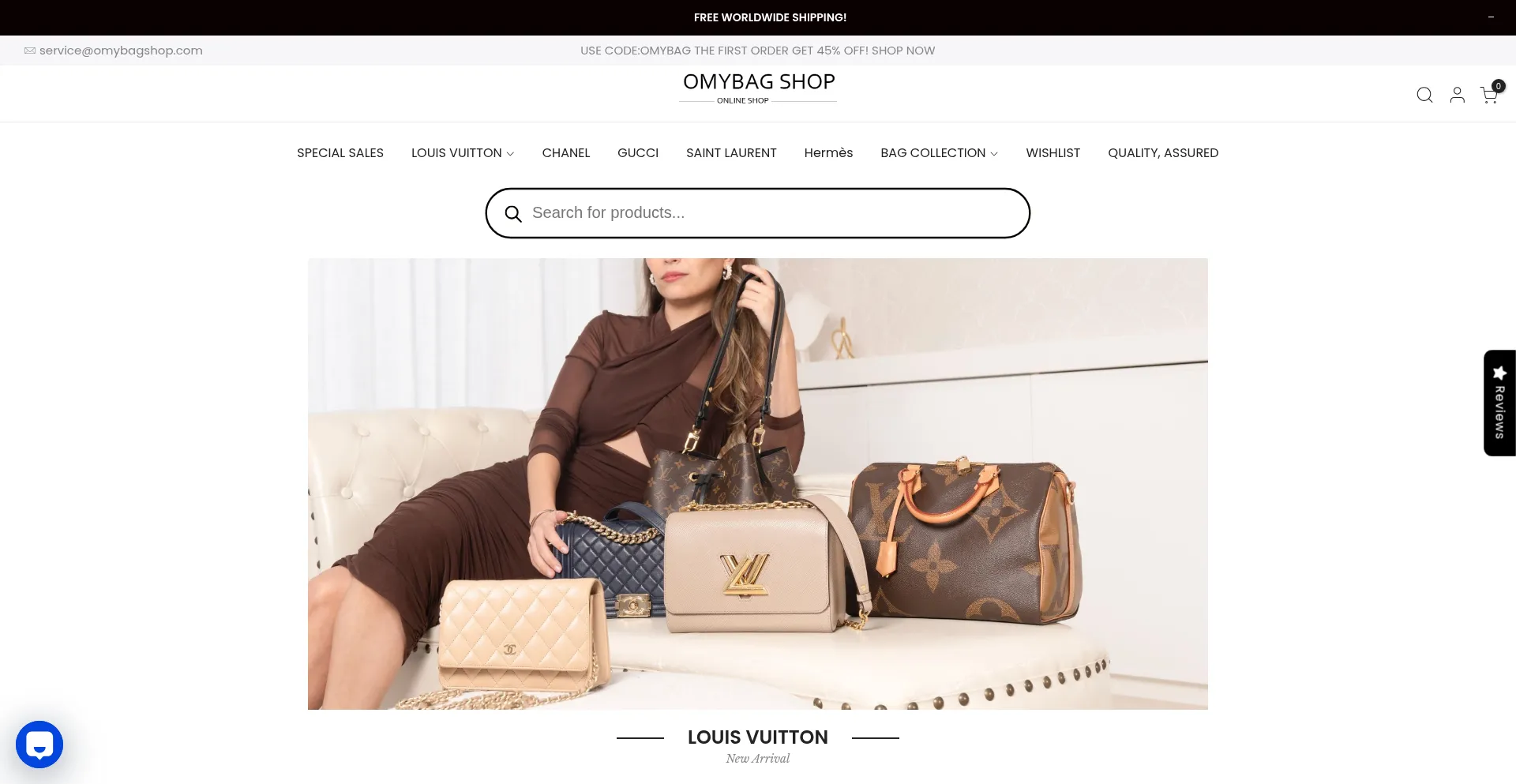 Omybagshop.com Screenshot