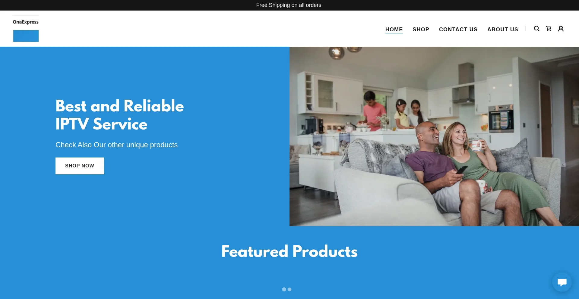 Website screenshot of Onaexpress.com