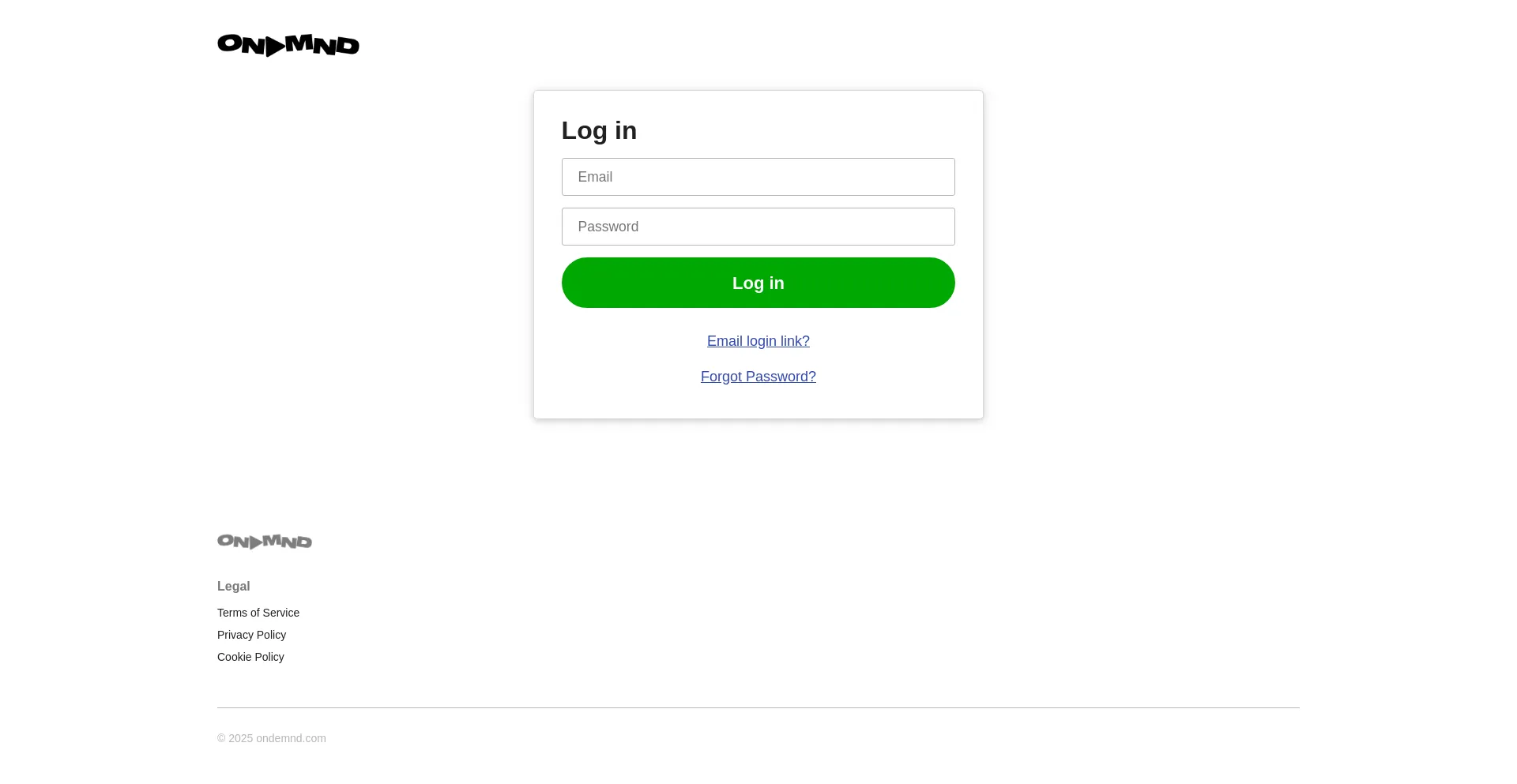 Website screenshot of Ondemnd.com