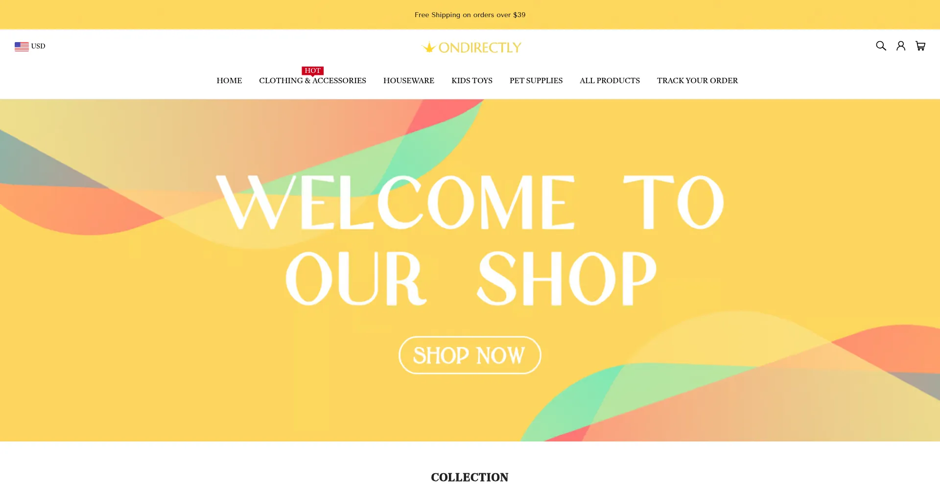 Website screenshot of Ondirectly.com
