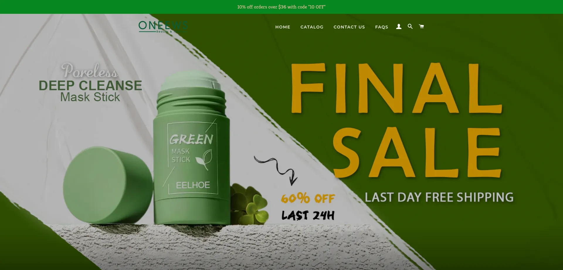 Website screenshot of Oneews.com