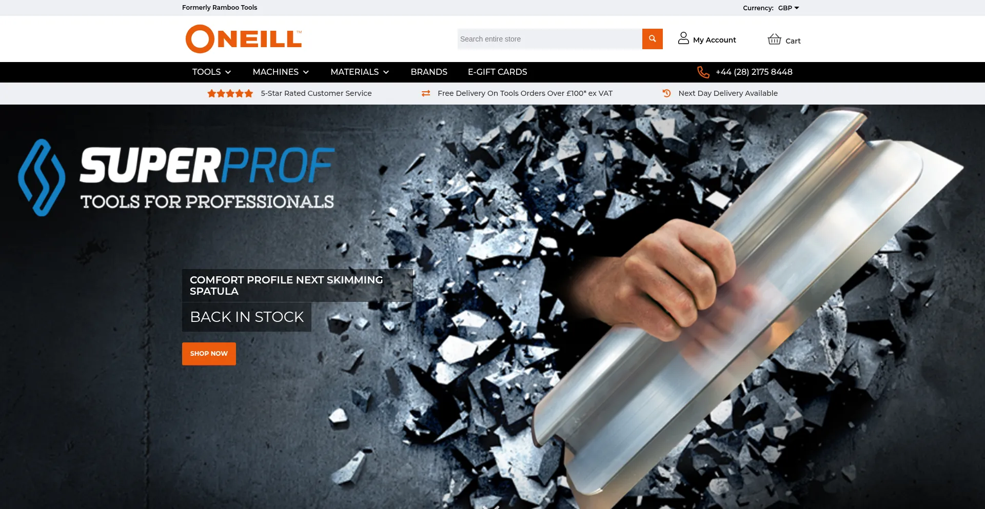 Oneillsupplies.com Screenshot