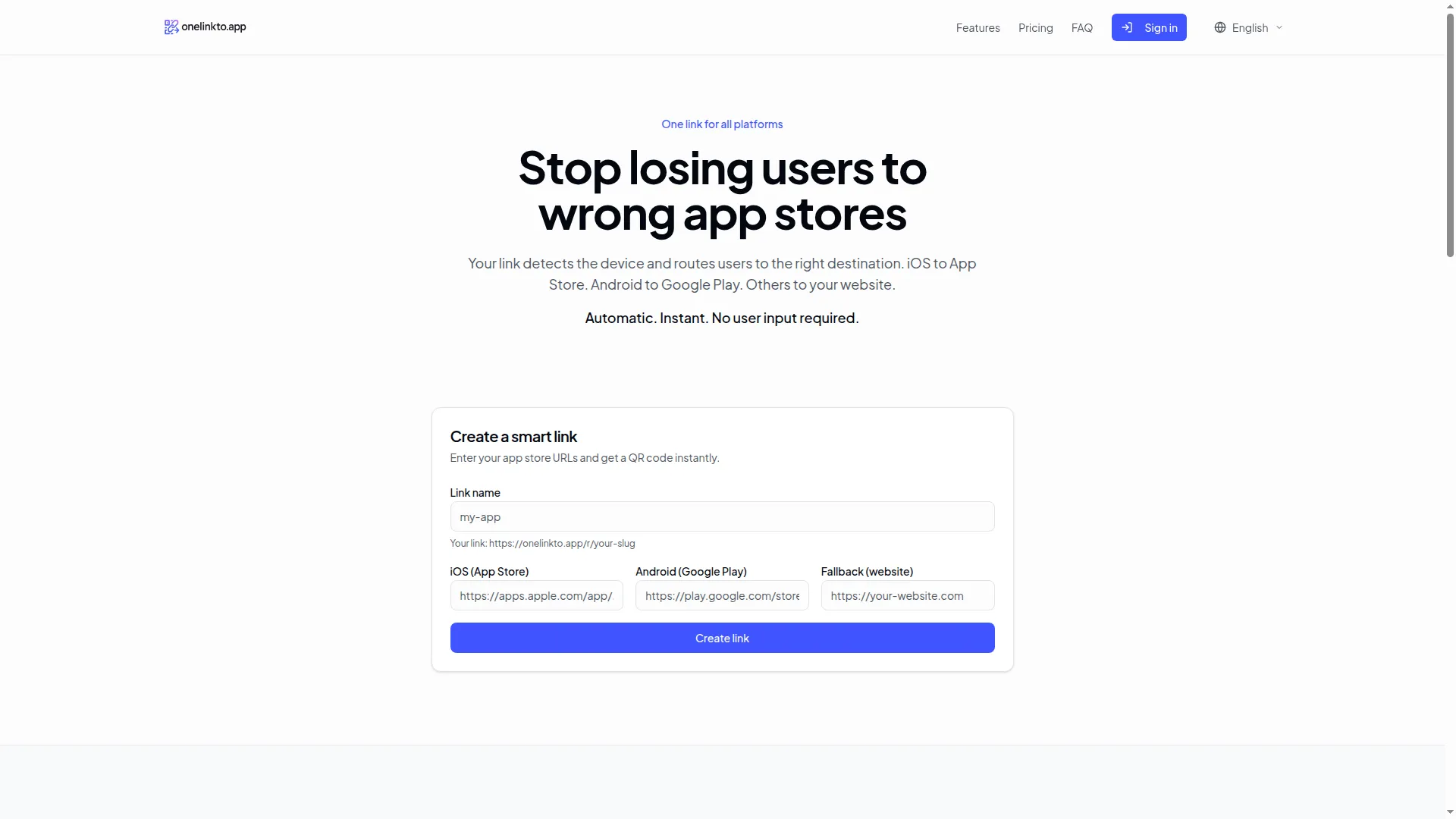 Onelinkto.app