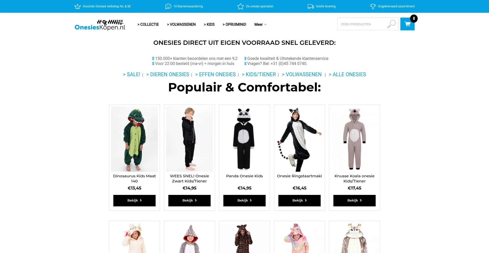 Website screenshot of Onesieskopen.nl