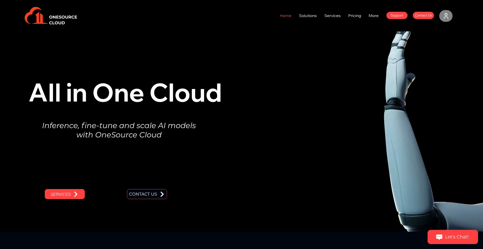 Website screenshot of Onesourcecloud.net