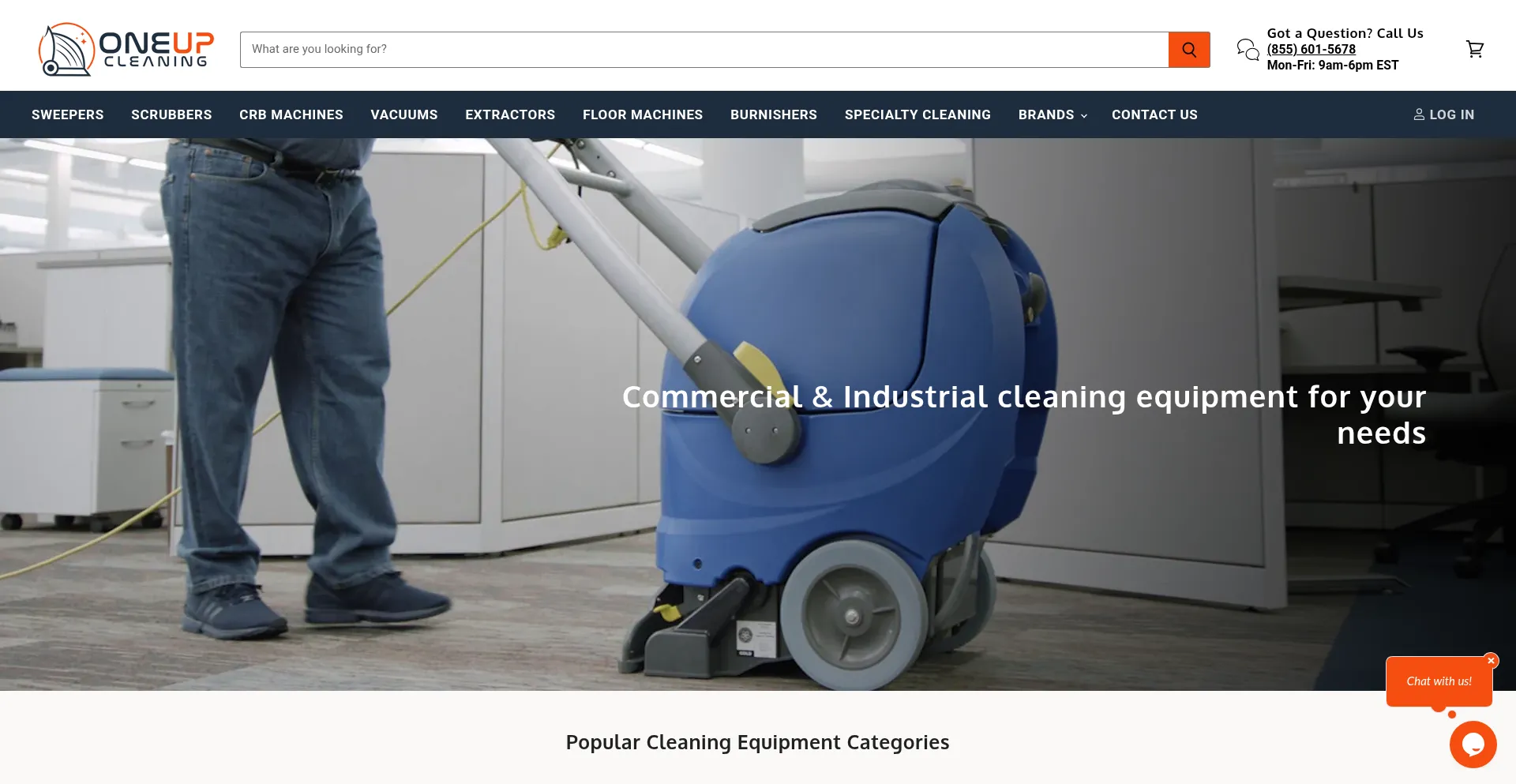 Website screenshot of Oneupcleaning.com