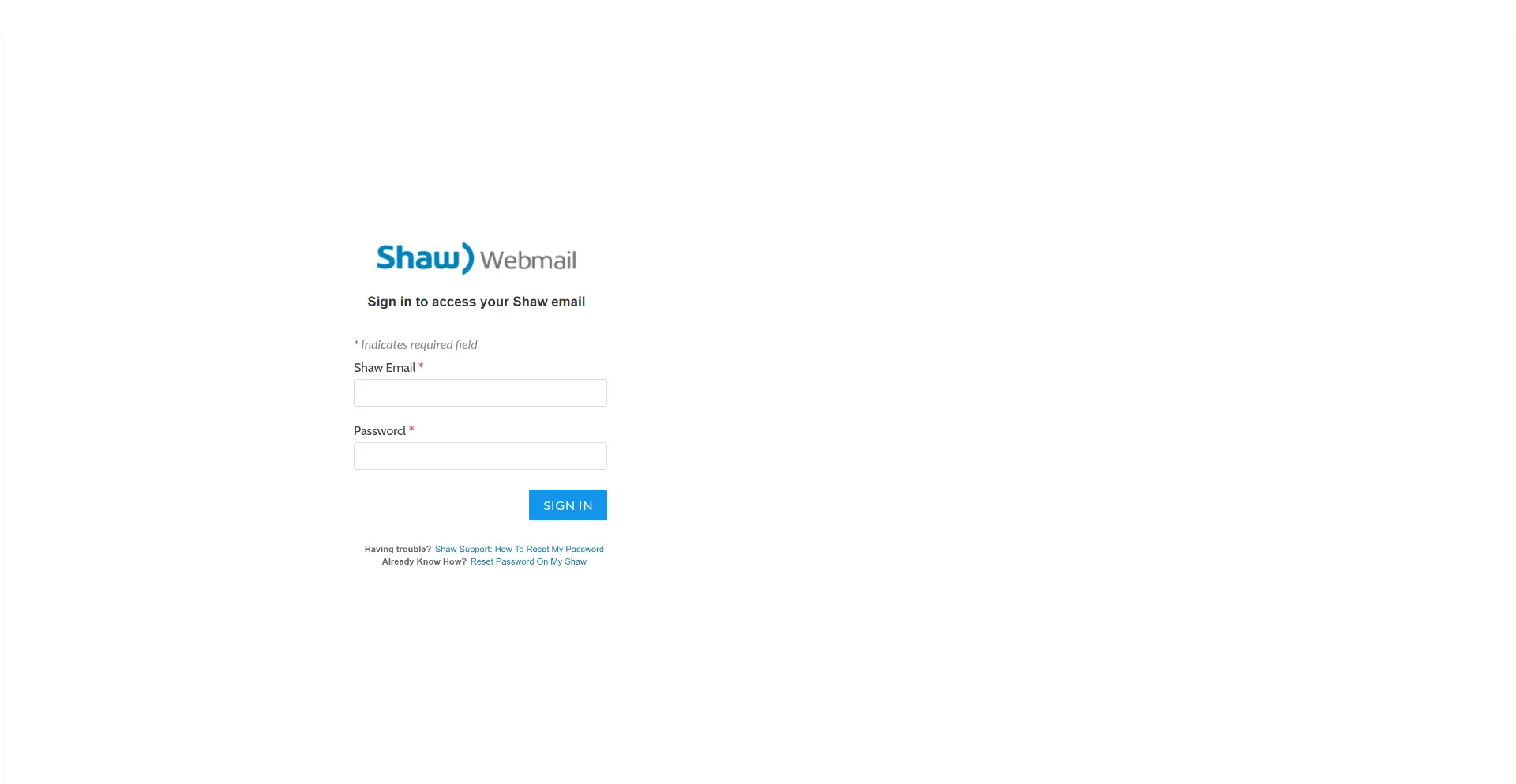 Website screenshot of Onlineadminshaw1mail.weebly.com