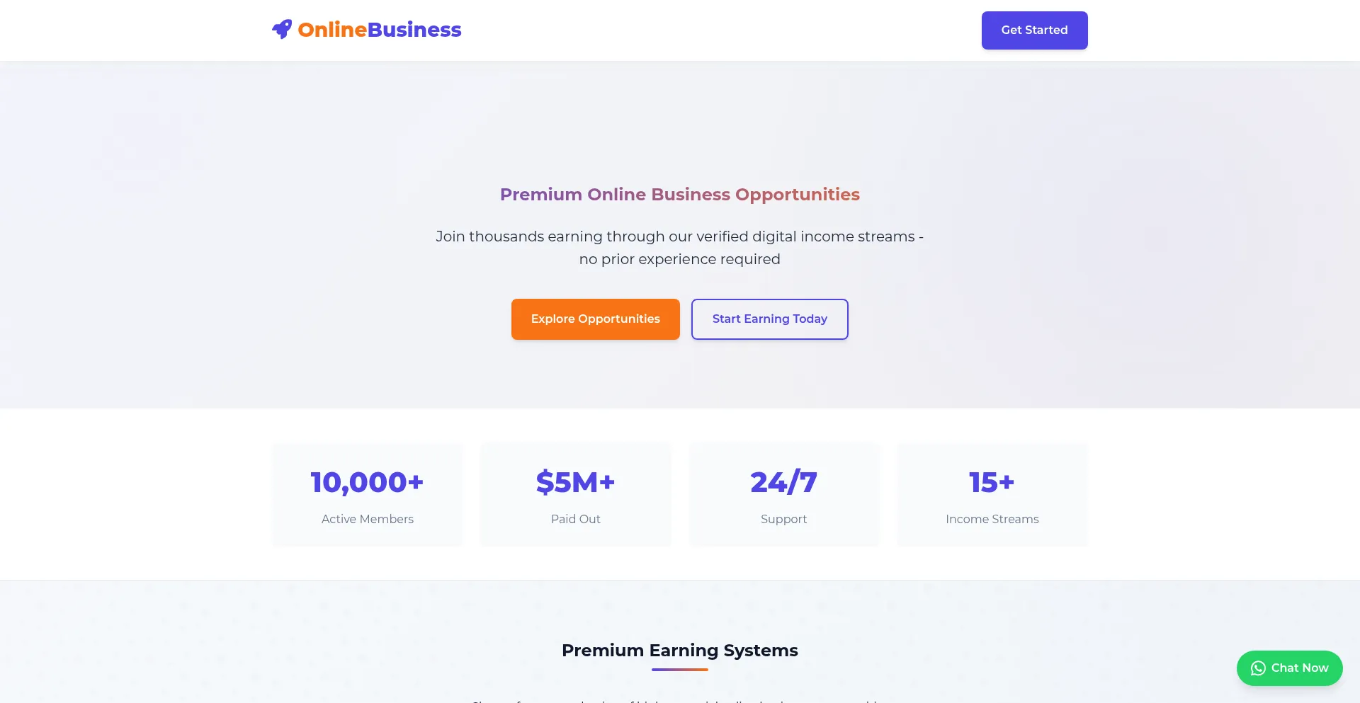 Website screenshot of Onlinebusiness.co.ke