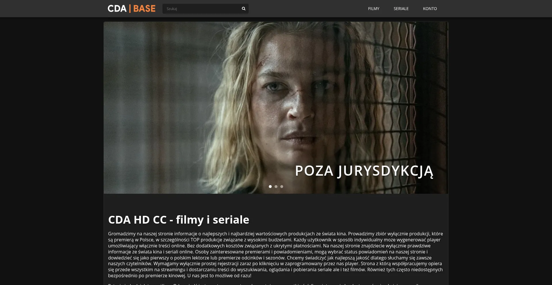 Website screenshot of Onlinecda.pl