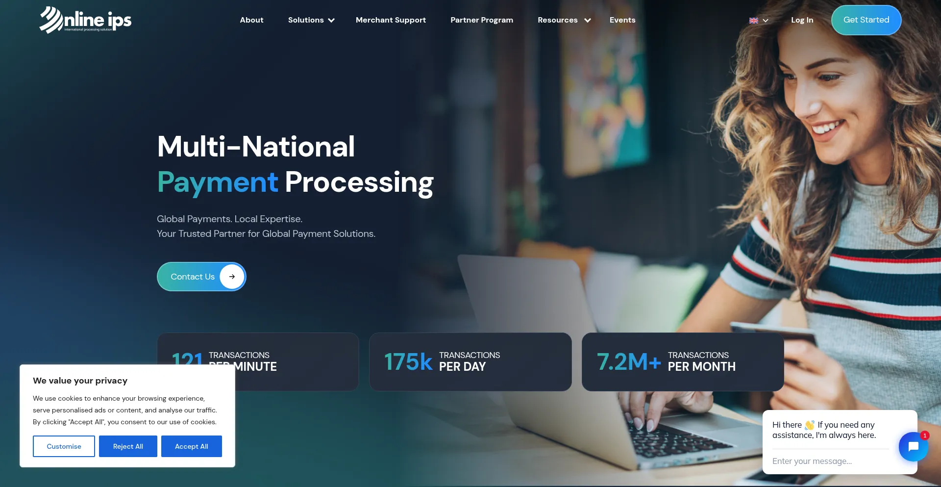 Website screenshot of Onlineips.net
