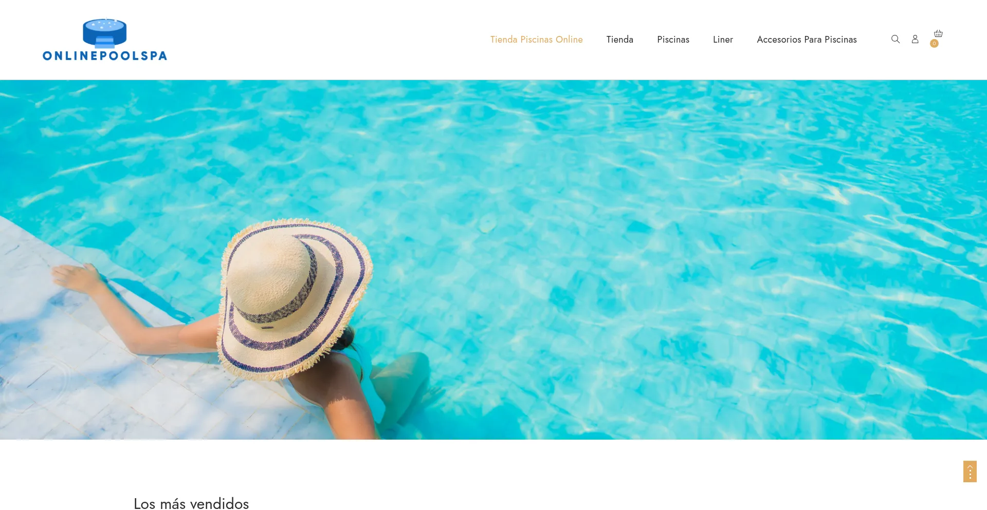 Website screenshot of Onlinepoolspa.com