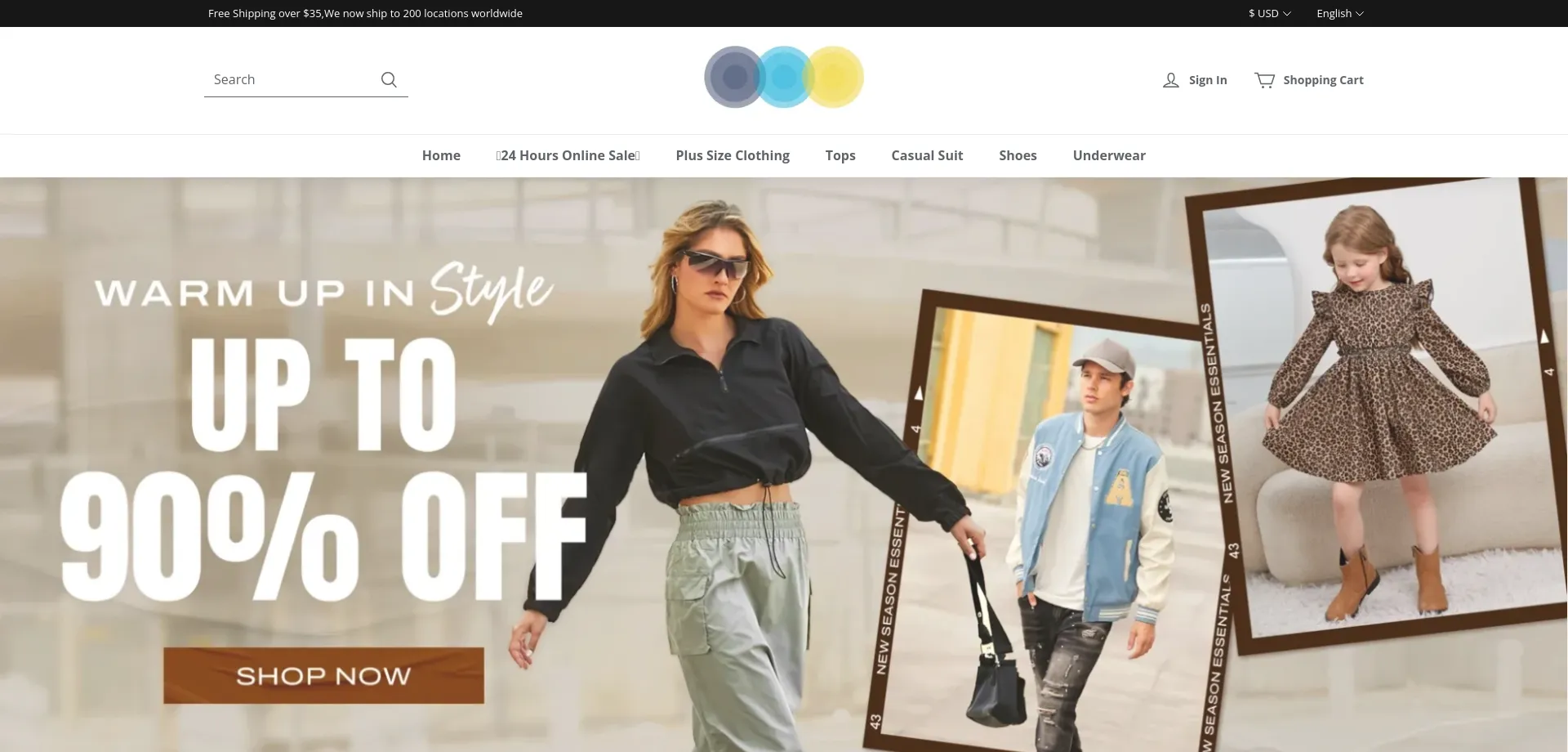 Website screenshot of Onsales.marketsaleeu.com