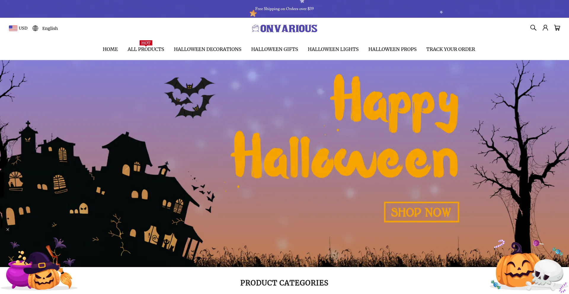 Onvarious.com Screenshot