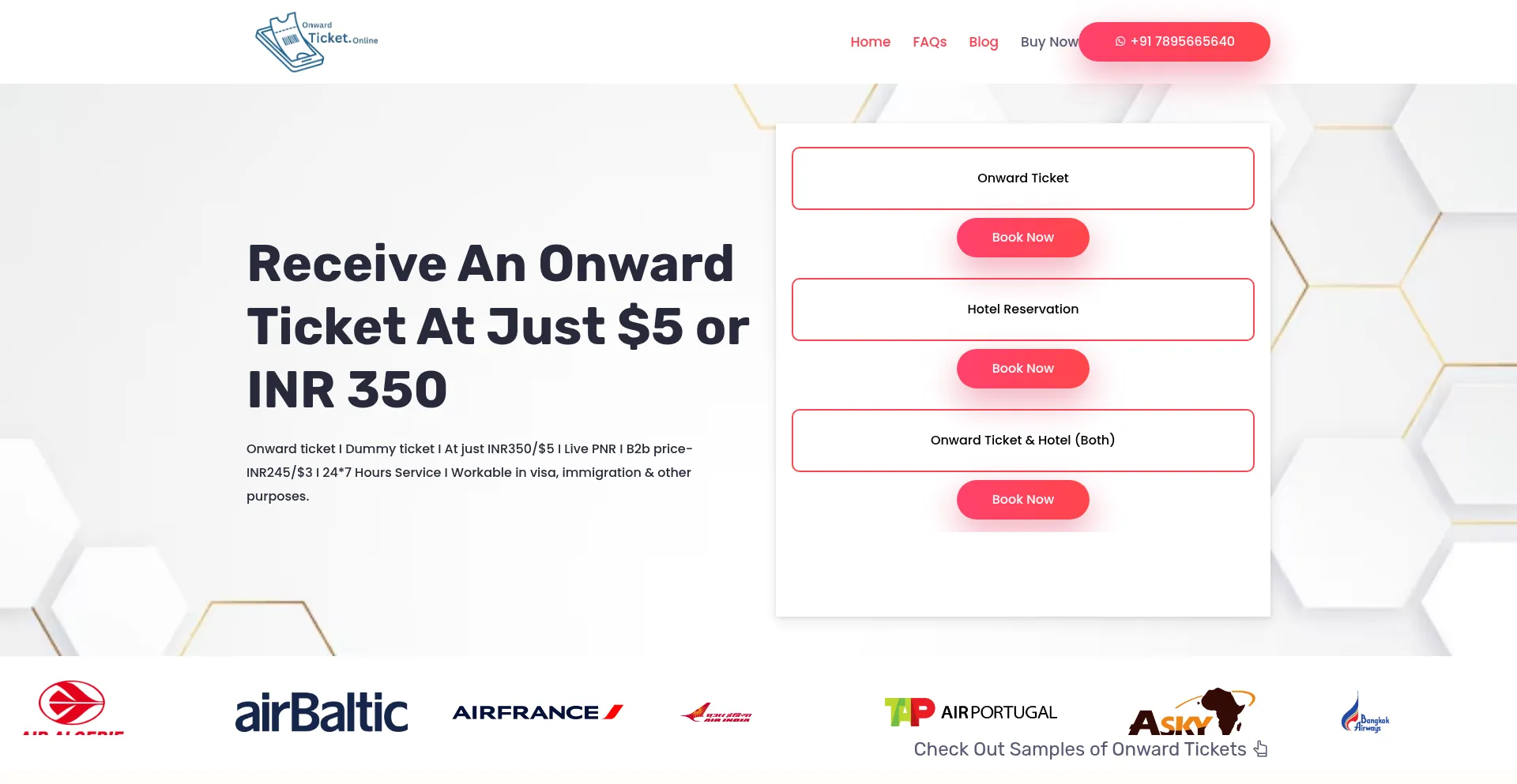 Onwardticket.online Screenshot