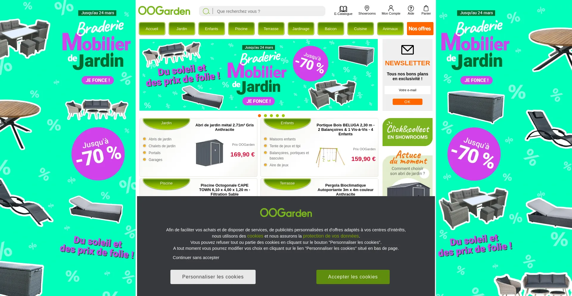 Website screenshot of Oogarden.com