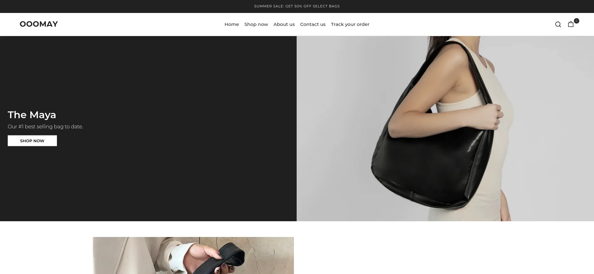 Website screenshot of Ooomay.com