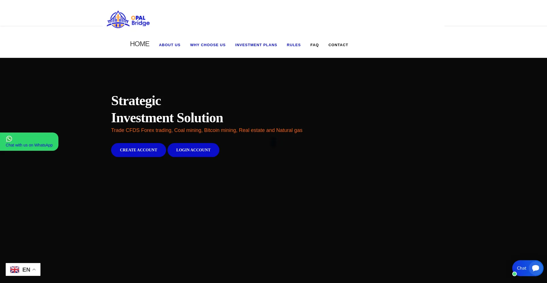 Website screenshot of Opal-bridge.com