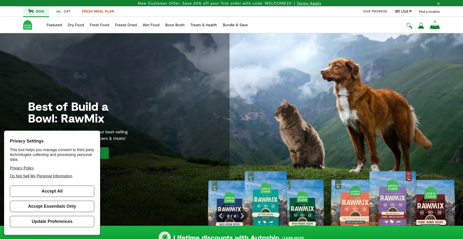 Openfarmpet.com Screenshot