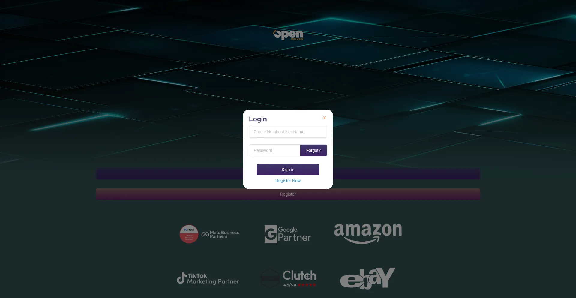 Website screenshot of Openmoveswork.cc