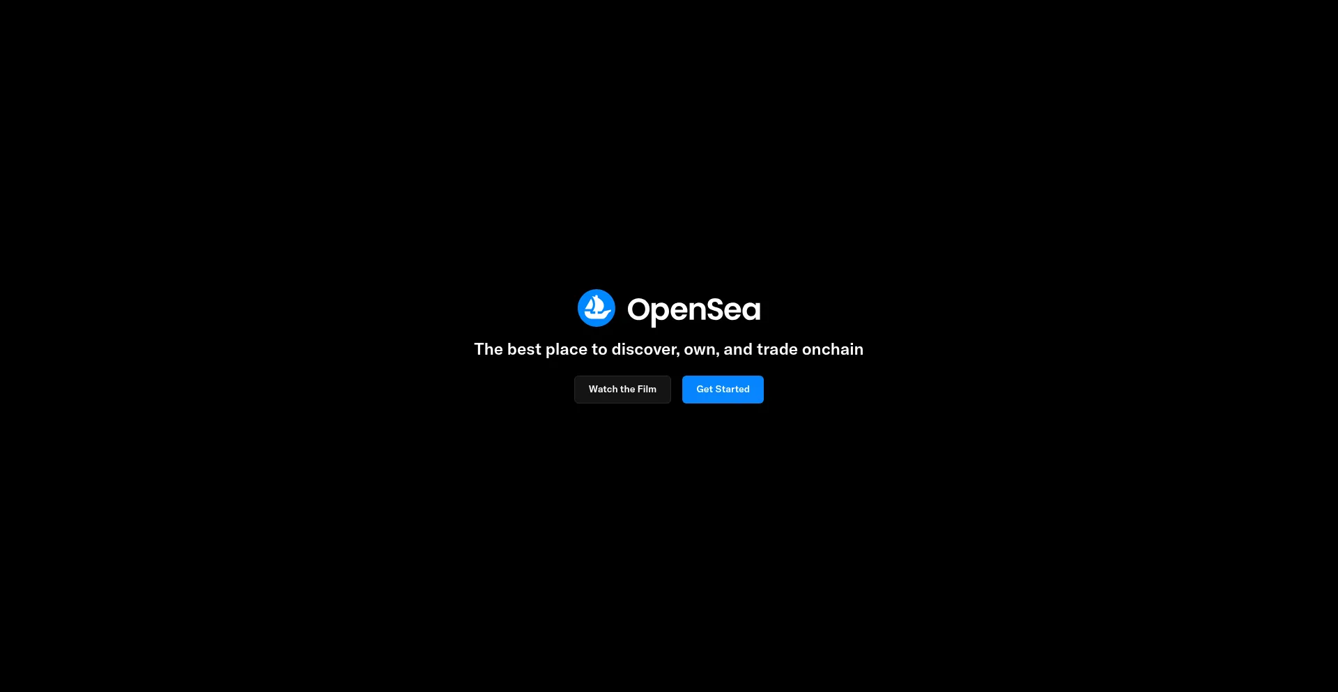 Website screenshot of Opensea.io