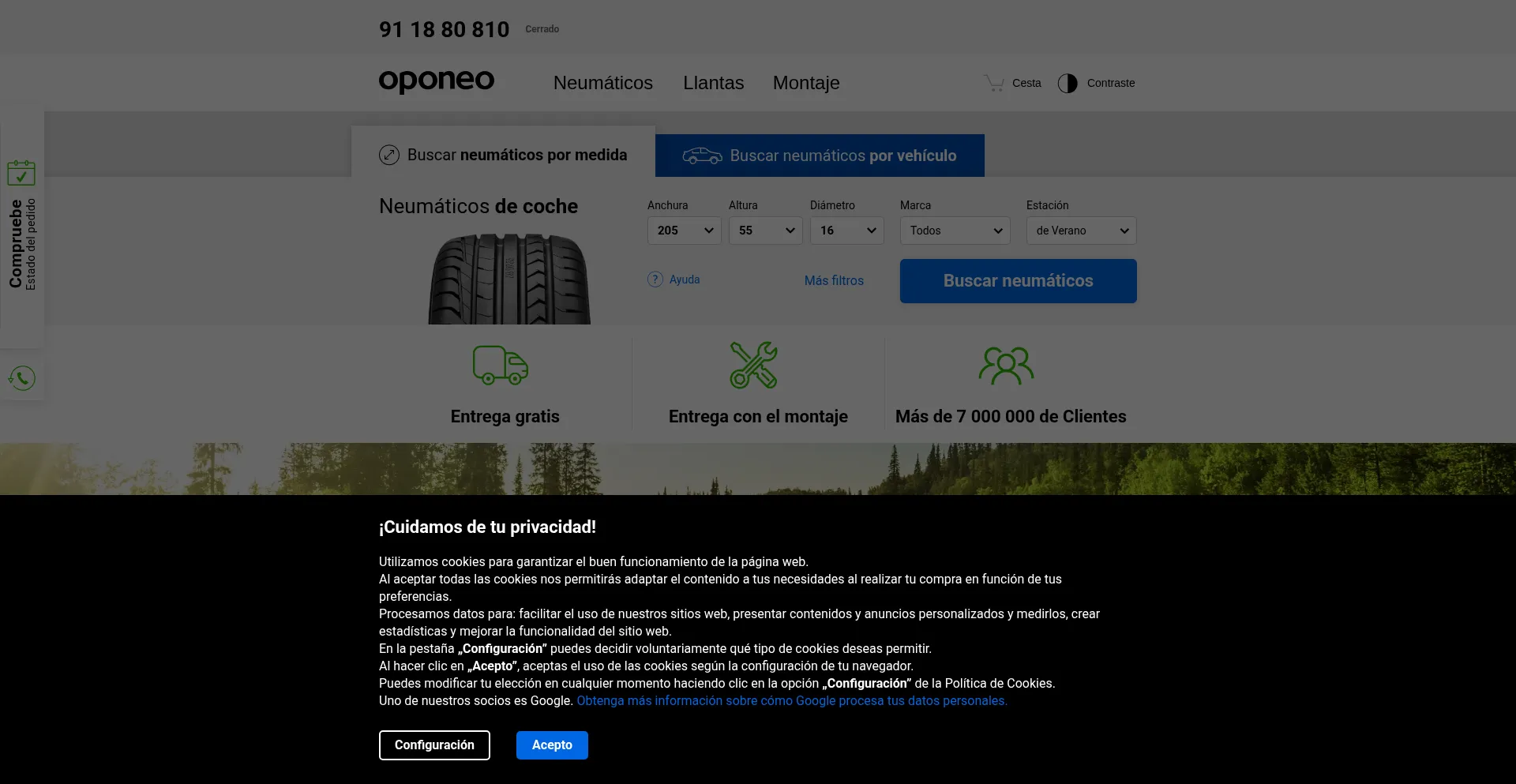 Oponeo.es Screenshot