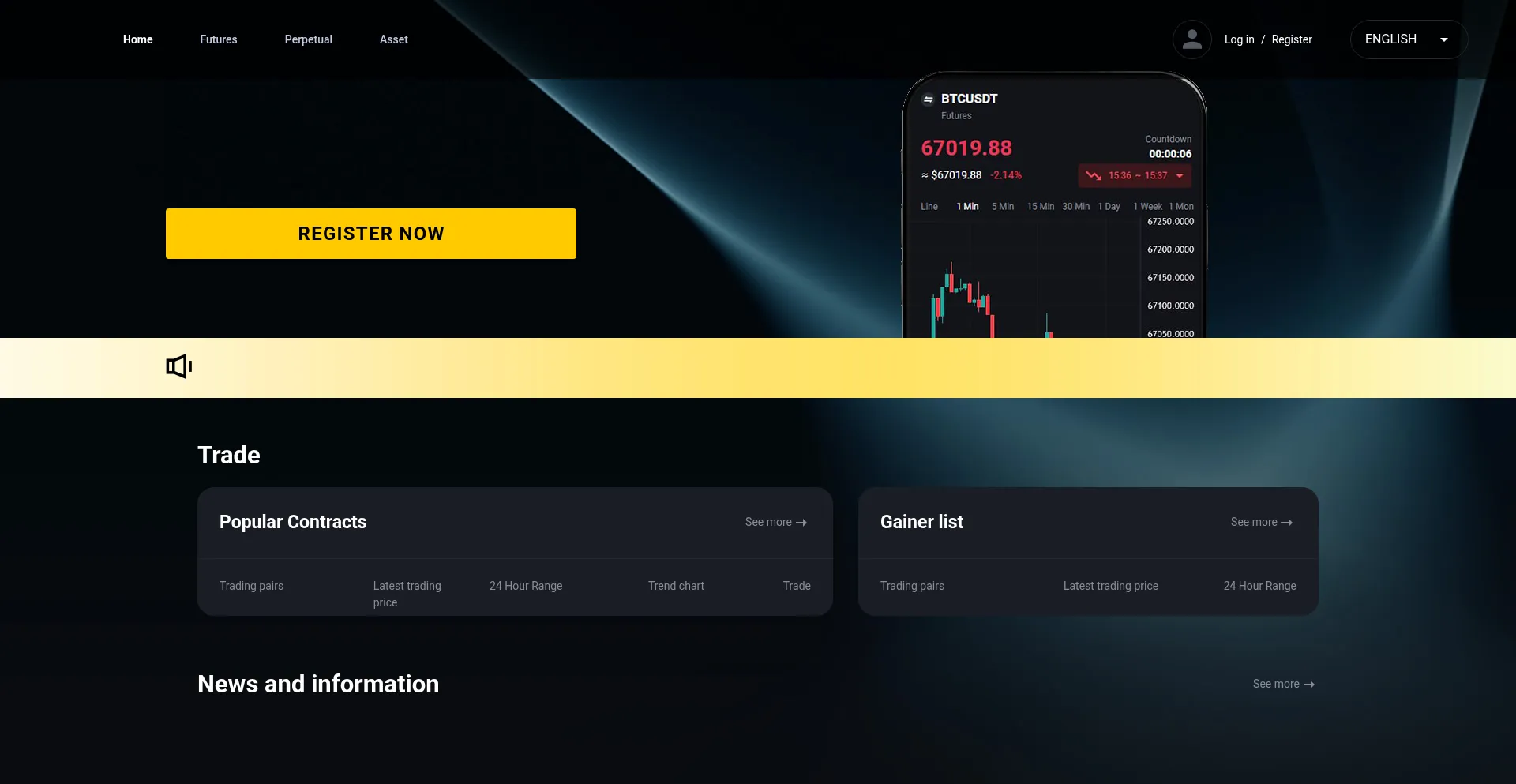Website screenshot of Optcoin24.com