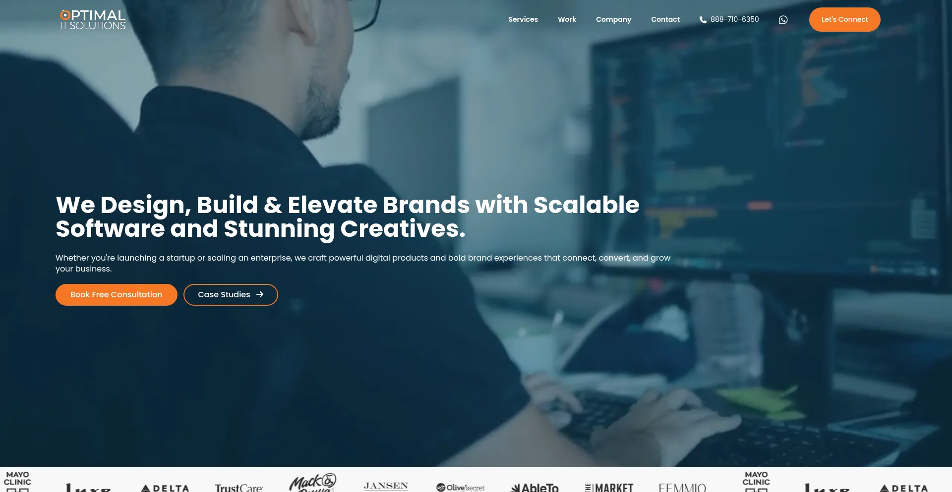 Website screenshot of Optimal-itsolutions.com