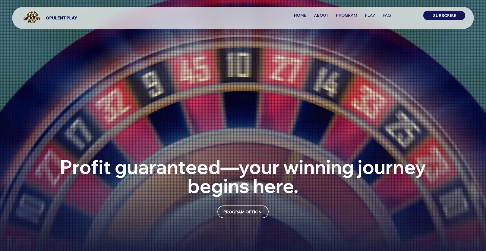 Website screenshot of Opulent-play.com
