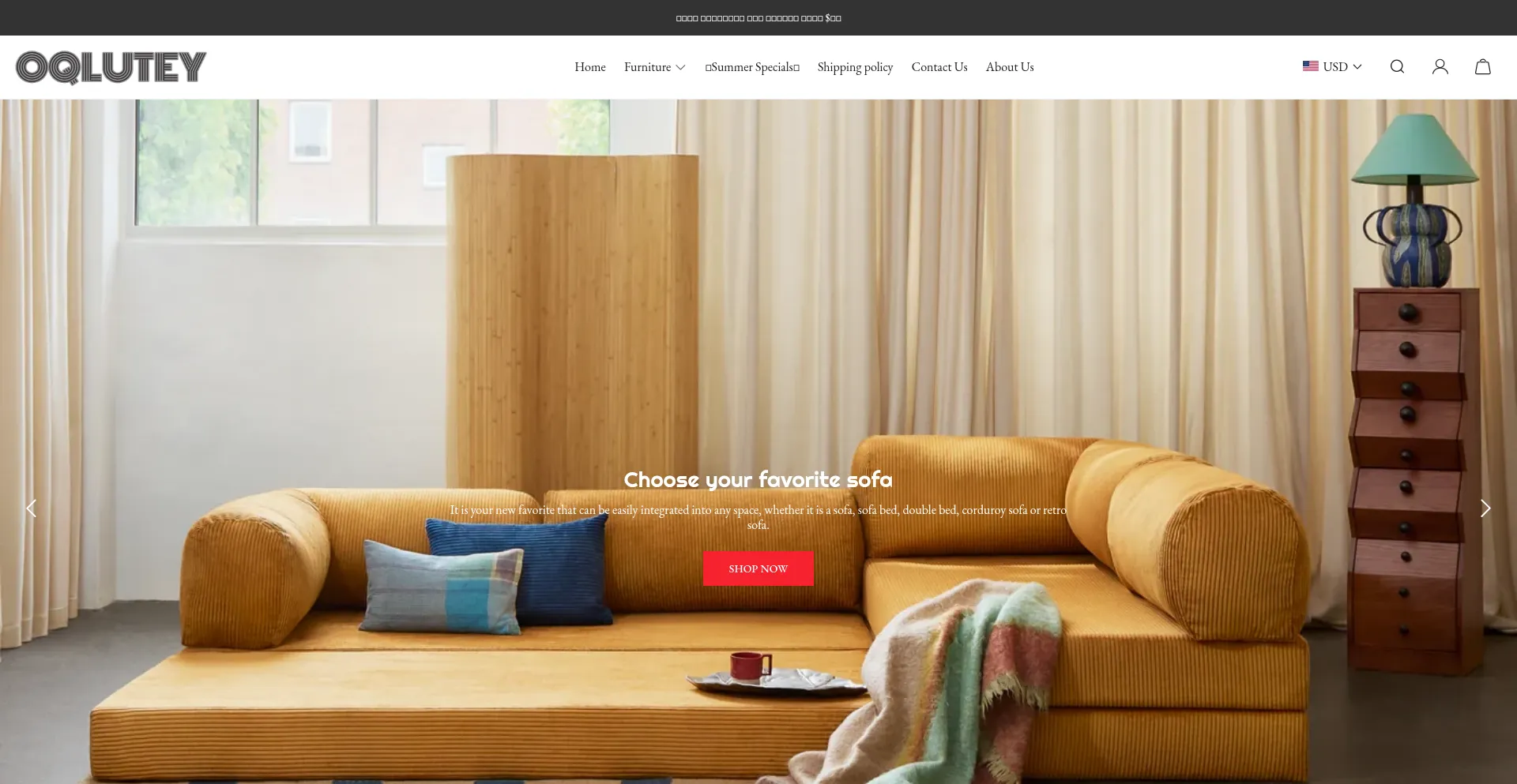 Website screenshot of Oqlutey.com